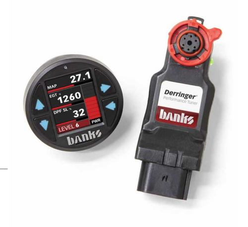Derringer Tuner, w/Super Gauge with ActiveSafety, includes Banks iDash 1.8 Super Gauge for 2017-2019 Ford F250/F350/F450/F550, 6.7L Power Stroke
