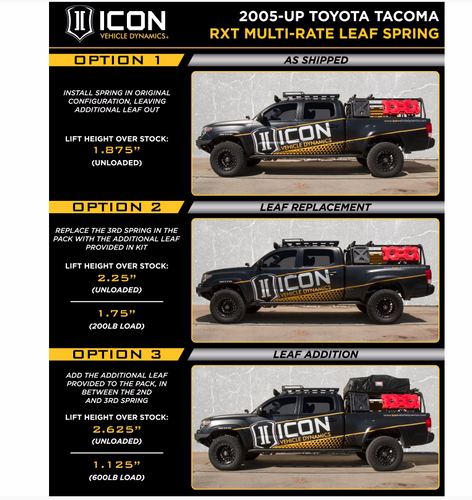 2016-UP Toyota Tacoma 0-2.75